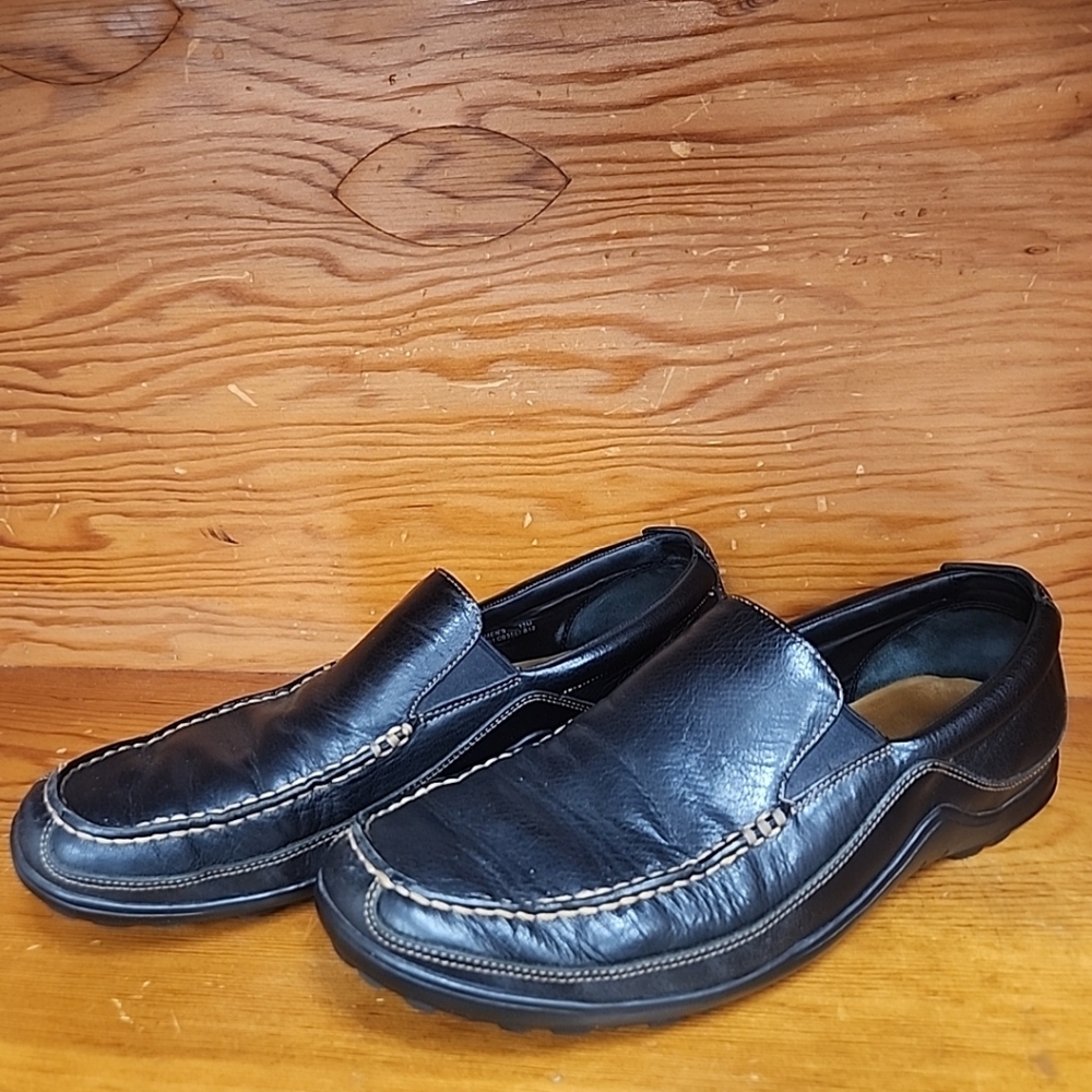 Cole Haan Tucker Venetian Slip-on Loafer Black Leather Shoes C03557 Size 12